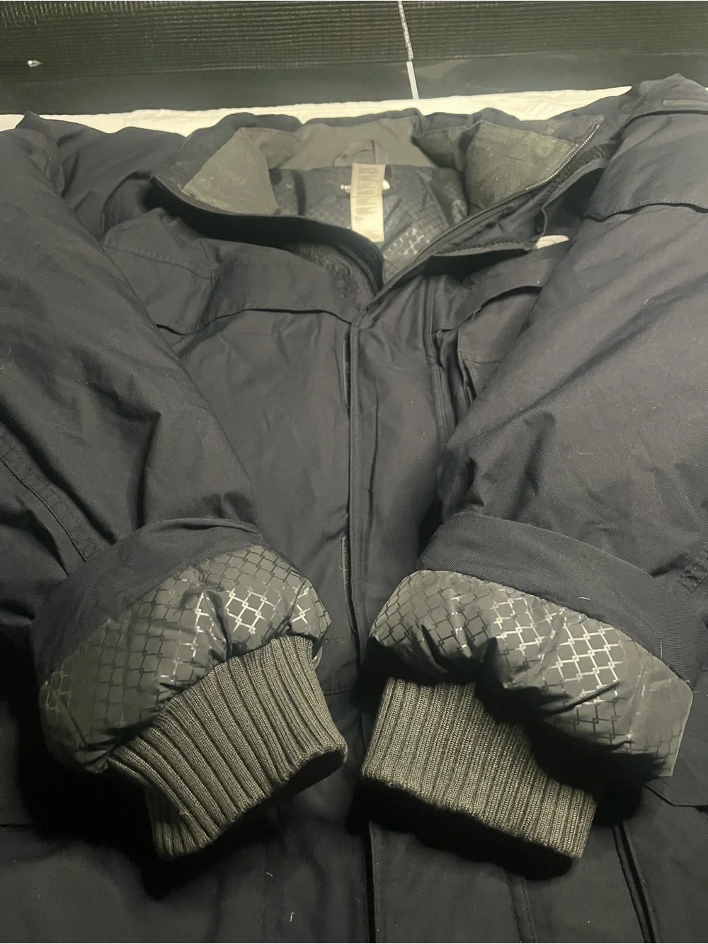 The North Face Men's Black Long Parka Coat XXL Down Insulated Full Zip McMurdo
